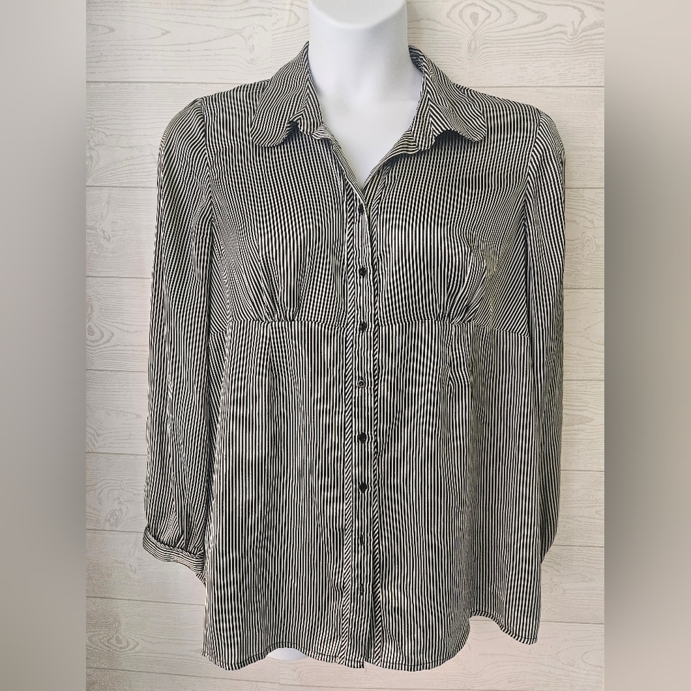 Motherhood Materninoty-Striped Black and White Women's Blouse XL